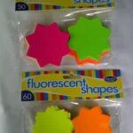 FLUORESCENT NEON STAR SHAPES 60MM PACK OF 60