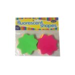 FLUORESCENT NEON STAR SHAPE 74MM PACK OF 50
