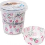 FLORAL CAKE CASES TUB PK75