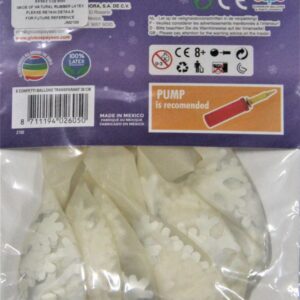 SILVER CONFETTI BALLOONS 6PC