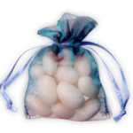 2 TONE SMALL ORGANZA POUCH BLUE PK10