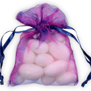 2 TONE SMALL ORGANZA POUCH PLUM PK10