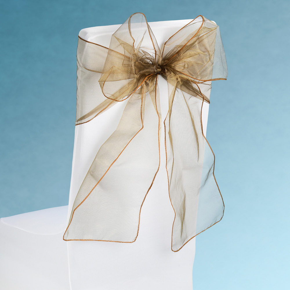 SNOW SHEER CHAIR TIE BROWN W/BURG EDGE