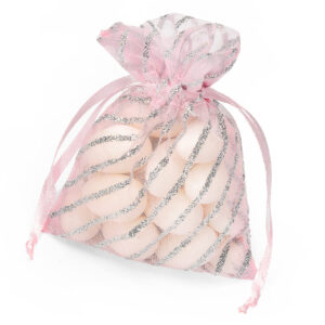 PINK/SILV GLITTER LINE POUCH PK10