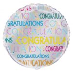 UNIQUE 18″ CONGRATULATIONS FOIL BALLOON