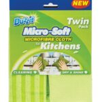 DUZZIT MICRO-SOFT MICROFIBRE CLOTH FOR KITCHENS, PACK OF 2