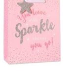 S/ELVIN MEDIUM GIFT BAGS W/GLITTER 6