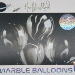 BLAST OF BLACK MARBLE BALLOONS 5 PK