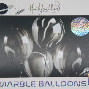 BLAST OF BLACK MARBLE BALLOONS 5 PK