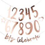 ROSE GOLD CREATE YOUR OWN BDAY BANNER