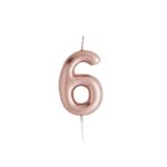 ROSE GOLD “6” CANDLE