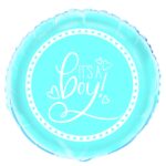 UNIQUE 18″ BLUE HEART IT’S A BOY FOIL BALLOON