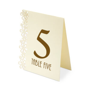 TABLE NUMBERS 1-15 LASER FLOWER IVORY