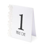 TABLE NUMBERS 1-15 LASER FLOWER WHITE