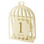 TABLE NUMBERS 1-15 LASER BIRD CAGE IVORY