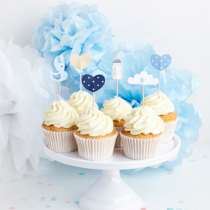 CARD BLUE CAKE PICKS 6 ASST