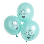 BABY PRINTED UNISEX MINT BALLOONS PK6