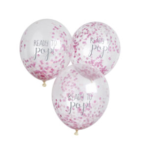 READY TO POP BALLOONS PINK CONFETTI PK5