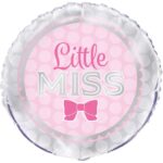 UNIQUE 18″ PINK BOW GIRL FOIL BALLOON