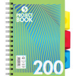 SILVINE A5 3 PART DIVIDER BOOKS PACK OF 3