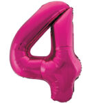 UNIQUE 34″ PINK FOIL BALLOON NUMBER 4