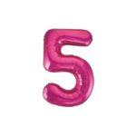 UNIQUE 34″ PINK FOIL BALLOON NUMBER 5