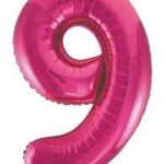 UNIQUE 34″ PINK FOIL BALLOON NUMBER 9