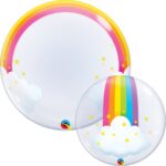 QUALATEX 24″ RAINBOW CLOUDS DECO BUBBLE  BALLOON