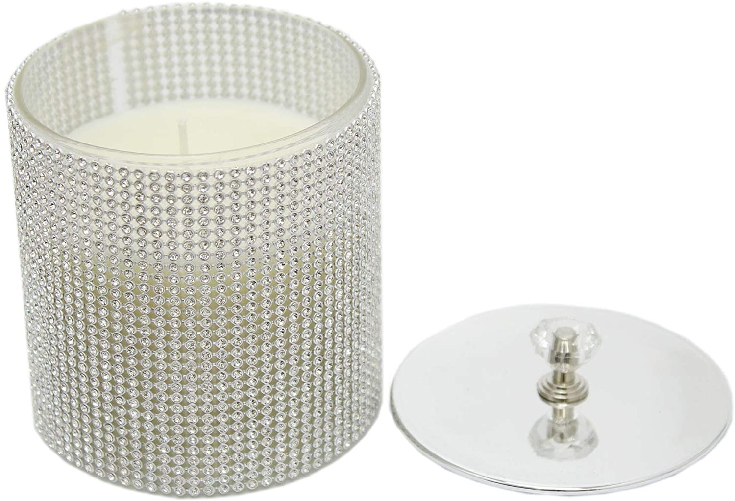 SILVER DIAMONTE CANDLE (FRAGRANCED)