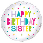 UNIQUE 18″ HAPPY BIRTHDAY SISTER BALLOON