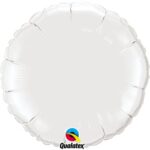 UNIQUE 18″ ROUND WHITE FOIL BALLOON