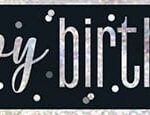 GLITZ BLK HAPPY BIRTHDAY