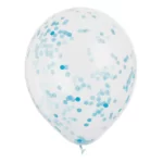 BLUE CONFETTI BALLOONS 6PC