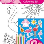 FLAMINGO COLOURING SET