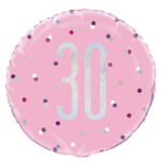 18″ GLITZ PINK 30 FOIL BALLOON