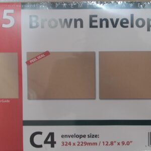 C4 BROWN ENVELOPES P/SEAL LOOSE PK250