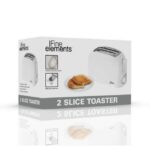 FINE ELEMENTS 200W 2-SLICE WHITE TOASTER