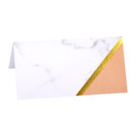 COLOUR BLOCK MARBLE PEACH PLACE CARDS 10