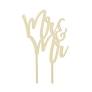 MR & MR GOLD MIRROR CAKE TOPPER