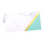 COLOUR BLOCK MARBLE MINT PLACE CARDS 10