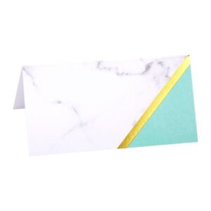 COLOUR BLOCK MARBLE MINT PLACE CARDS 10