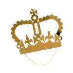 GOLD CROWN PARTY HATS 10PK