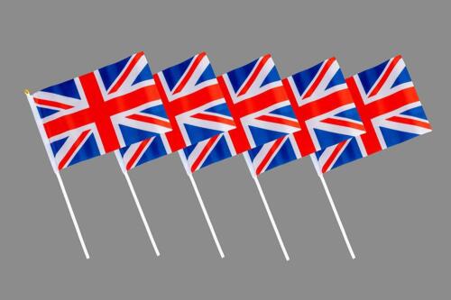 UNION JACK HAND FLAGS POLYESTER PK10