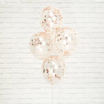 ROSE GOLD FOIL DOTS CONFETTI BALLOONS 8