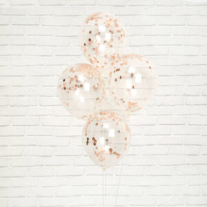 ROSE GOLD FOIL DOTS CONFETTI BALLOONS 8