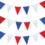 RED WHITE BLUE BUNTING 25M 50 FLAGS