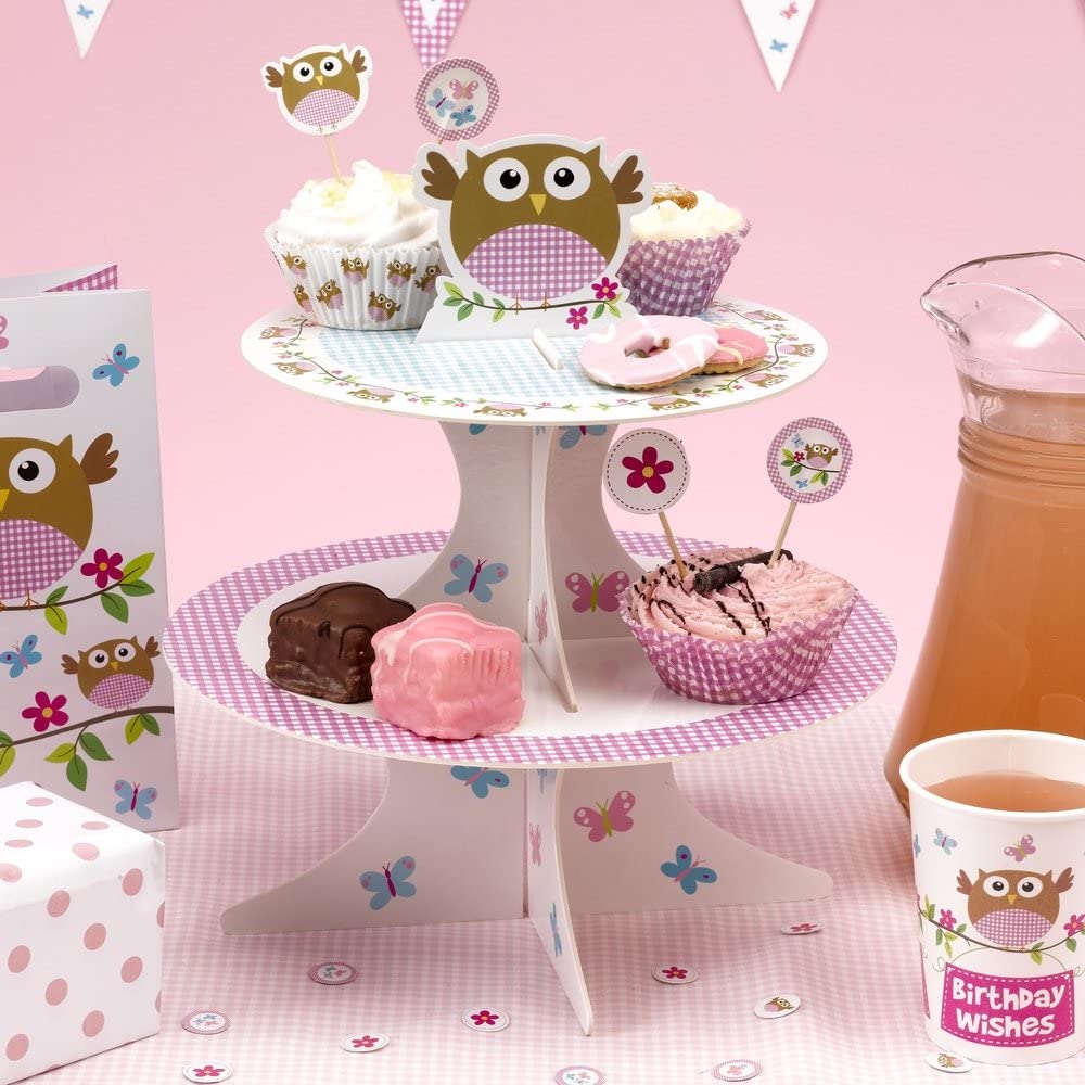 LITTLE OWLS 2 TIER CAKE STAND