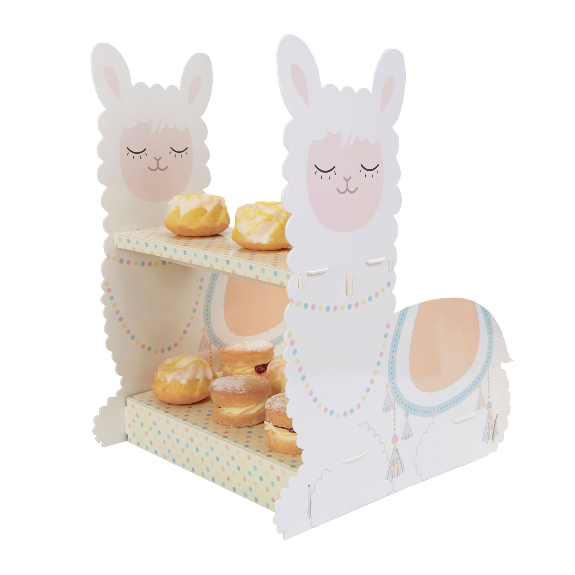 LLAMA LOVE 2 TIER CUPCAKE STAND