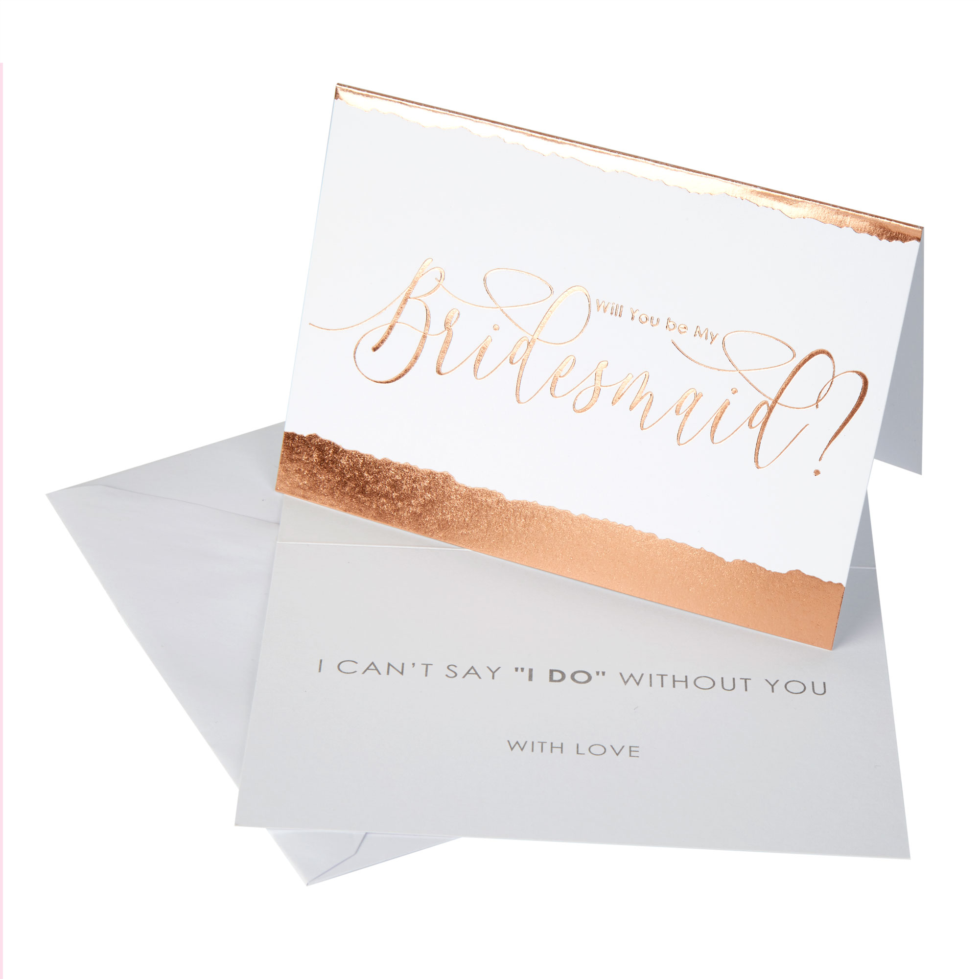 NEVITI ROSE GOLD BRIDESMAID CARDS PK3