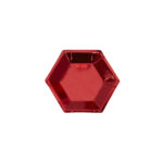 SMALL HEXAGONAL RED PLATE PK8